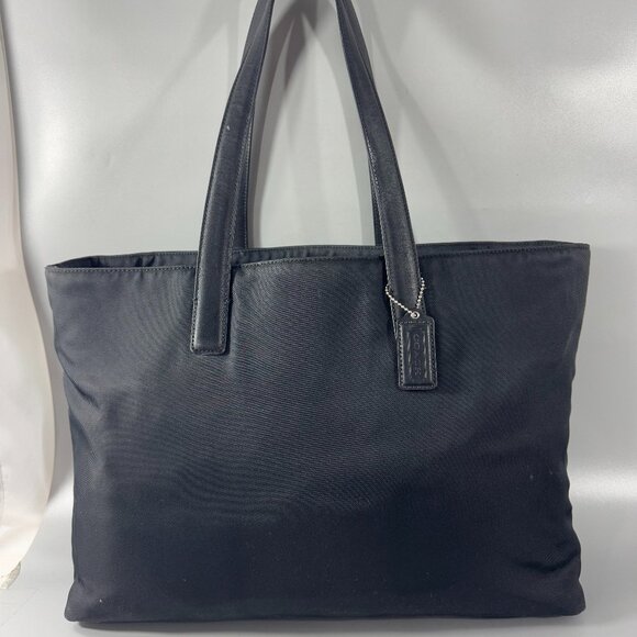 Coach Mercer Black Canvas Large Tote/Laptop Bag - Picture 1 of 15